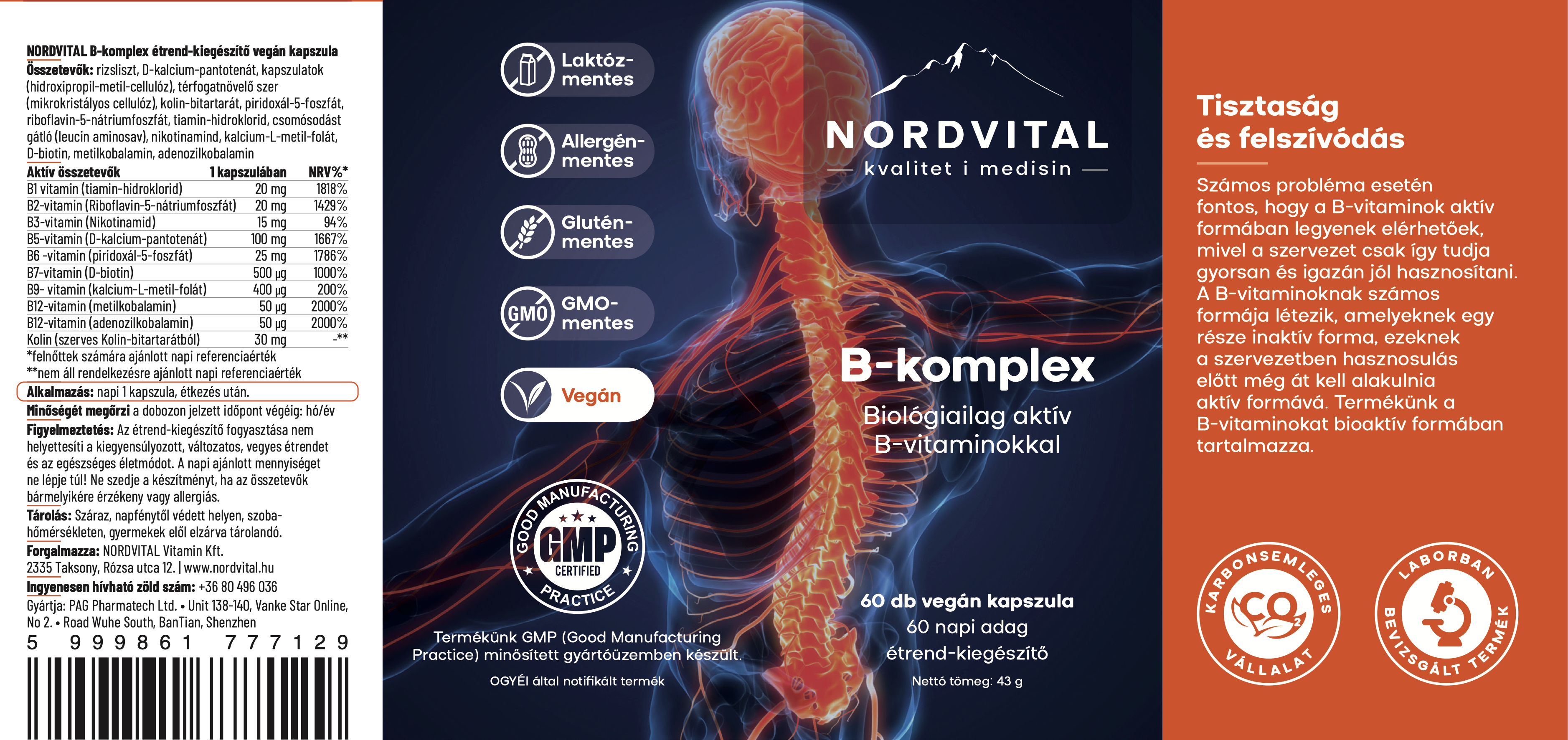 B-komplex vegán - 60db